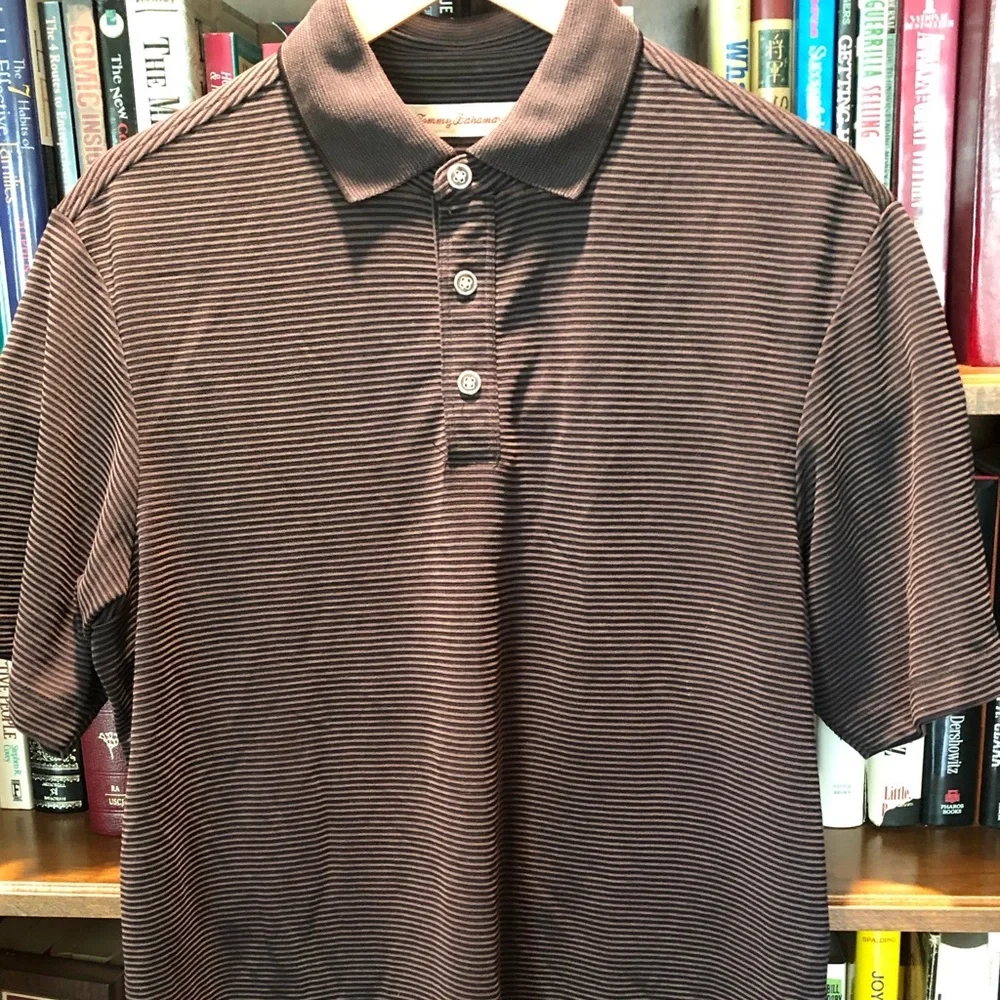 Tommy Bahama Mens Small Size Coffee colored Polo shirt - Picture 1 of 4